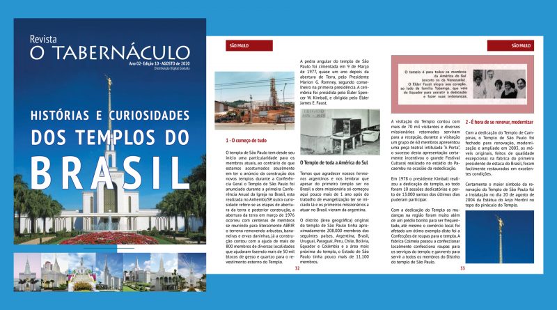 Revista o Tabernáculo Ano 02 – Edição 10 – Especial Templos do Brasil – Agosto de 2020